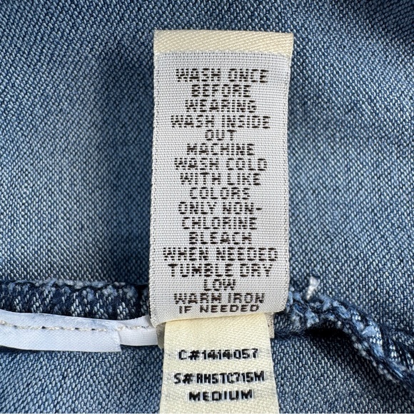 RUFF HEWN Stretch Jean Jacket M Medium Indigo Classic Denim Casual Comfort - Picture 15 of 15